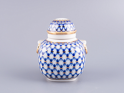 Чайница Колечко Кобальтовая сетка арт. 80.59156.00.1