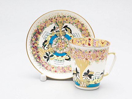 Чашка с блюдцем кофейная 165 мл.,  форма Майска, я рисунок Весенние деревья арт. 81.10508.00.1