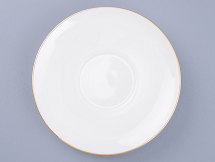 Чашка с блюдцем кофейная 175 мл.,  форма Одуванчик,  рисунок Золотой кантик арт. 81.13552.00.1