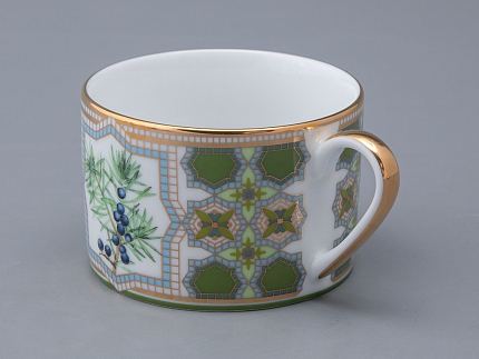 Чашка с блюдцем 250 мл в подарочной упаковке форма Соло рисунок Можжевельник ароматный, арт. 81.33953.00.1