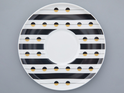 Чашка с блюдцем чайная форма Колокол рисунок Балтийский берег 3, арт. 81.31864.00.1, 