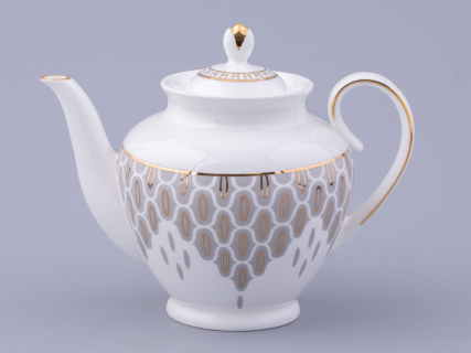 Сервиз чайный на 6 персон 14 предметов форма Весенняя 2 рисунок Саламандра Грей, арт. 81.31630.00.1, 