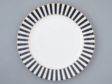 Тарелка плоская 200 мм форма Стандартная 2 рисунок Да и нет Черный, арт. 80.46529.00.1, 