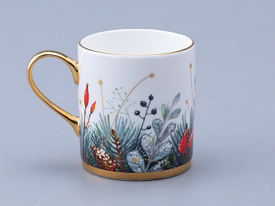 Чашка с блюдцем кофейная 115 мл, форма Идиллия, рисунок Календа, арт 81.34480.00.1