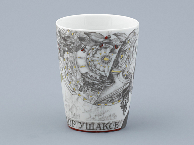 Бокал с блюдцем в подарочной упаковке, форма Гранд, рисунок Полководцы России Федор Ушаков, арт. 81.32433.00.1