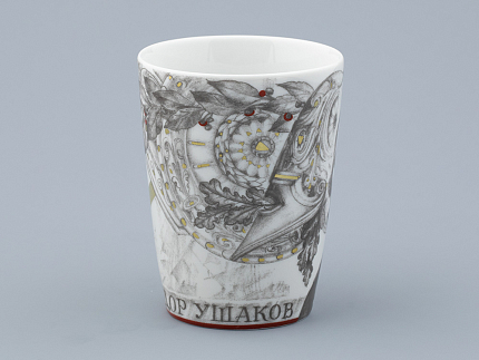 Бокал с блюдцем в подарочной упаковке, форма Гранд, рисунок Полководцы России Федор Ушаков, арт. 81.32433.00.1