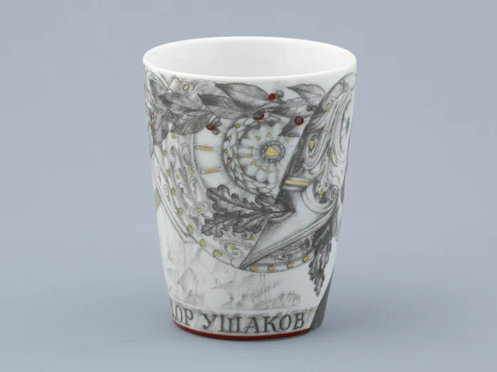 Бокал с блюдцем в подарочной упаковке, форма Гранд, рисунок Полководцы России Федор Ушаков, арт. 81.32433.00.1, 