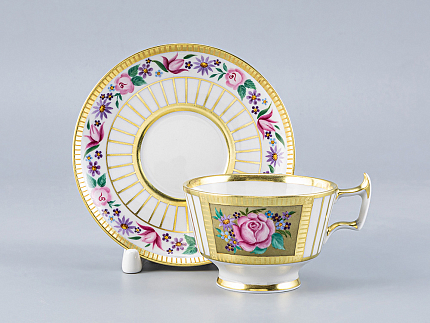 Чашка с блюдцем кофейная 158 мл., форма Александрия, рисунок Воспоминание арт. 81.17423.00.1