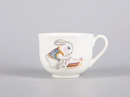 Чашка с блюдцем чайная 335 мл форма Ландыш рисунок Саночки арт. 81.30680.00.1, 