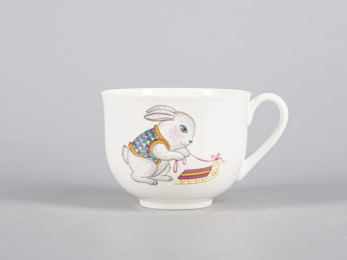 Чашка с блюдцем чайная 335 мл форма Ландыш рисунок Саночки арт. 81.30680.00.1, 