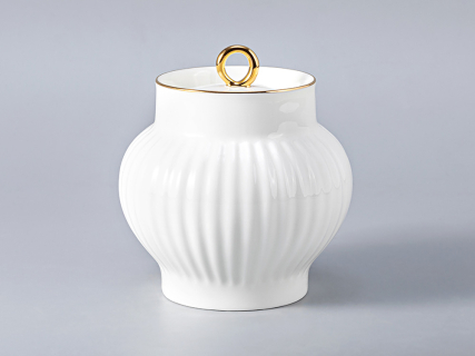 Сахарница форма Волна рисунок Золотой кантик, арт. 80.00748.00.1, 