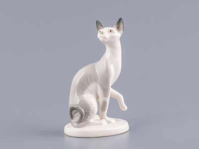 Скульптура Кошка-сфинкс серый арт. 82.69691.00.1