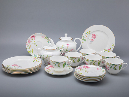 Сервиз чайный форма Весенняя 2 рисунок Сад мечты,  6 персон 20 предметов, арт. 81.30687.00.1