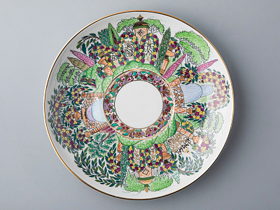 Чашка с блюдцем, форма Подарочная, рисунок Весенний Парк, арт 81.14820.00.1