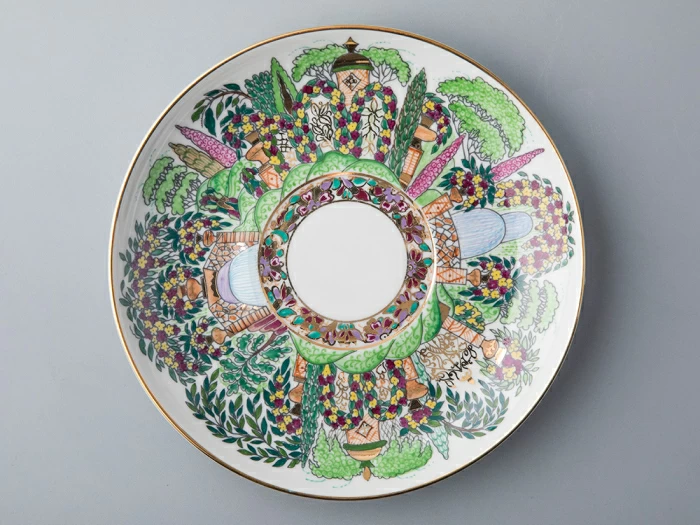 Чашка с блюдцем, форма Подарочная, рисунок Весенний Парк, арт 81.14820.00.1, 