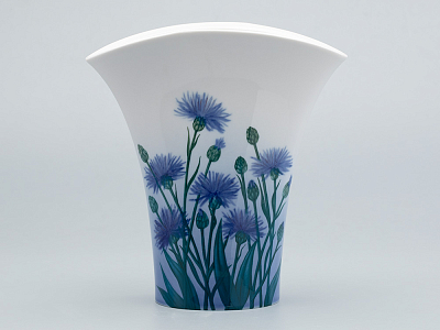Ваза форма Утренний цветок рисунок Васильки, арт. 80.44126.00.1