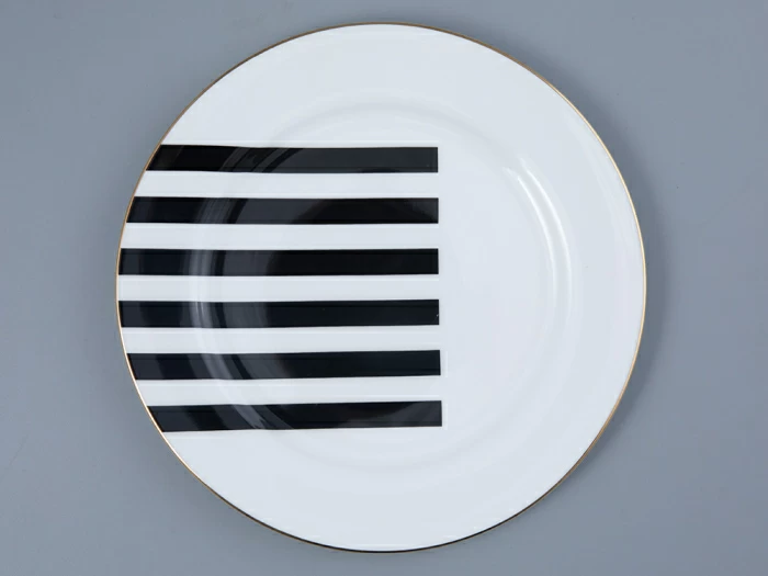 Тарелка плоская 200 мм форма Стандартная 2 рисунок Да и нет Черный арт. 80.45835.00.1, 