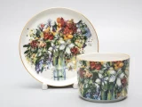 Чашка с блюдцем чайная форма Баланс рисунок Весенний букет/Spring Bouquet, арт. 81.29923.00.1, 