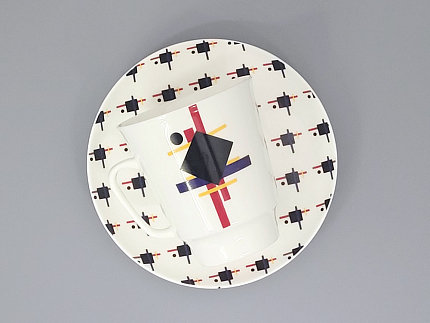 Чашка с блюдцем кофейная 165 мл.,  форма Майская,  рисунок Супрематический орнамент арт. 81.26709.00.1