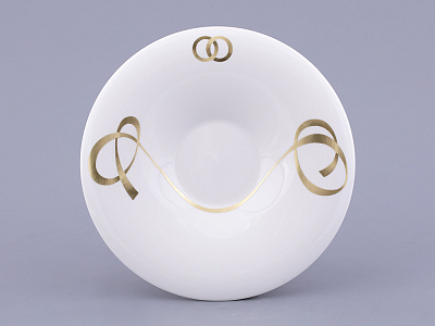 Чашка с блюдцем чайная форма Оливия рисунок Колечки, арт. 81.31427.00.1