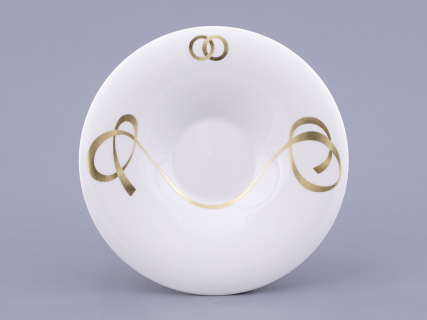 Чашка с блюдцем чайная форма Оливия рисунок Колечки, арт. 81.31427.00.1, 