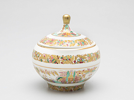 Сервиз чайный форма Яблочко рисунок Пейзажный фриз, 6 персон 15 предмета арт. 81.14525.01.1