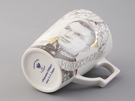 Бокал с блюдцем в подарочной упаковке, форма Гранд, рисунок Маршалы победы Константин Рокоссовский, арт. 81.33244.00.1