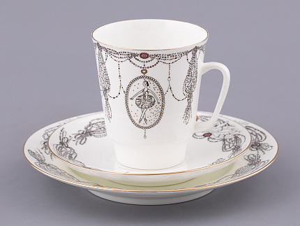 Трехпредметный комплект 165 мм форма Майская рисунок Балет Лебединое озеро арт. 81.17916.00.1