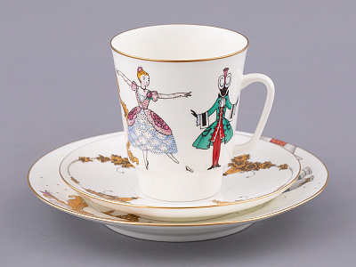 Трехпредметный комплект форма Майская рисунок Золушка арт. 81.25406.00.1