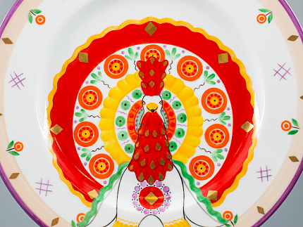 Декоративная тарелка 265 мм, форма Mazarin, рисунок Жар птица, арт 80.86742.00.1