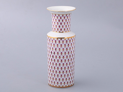 Ваза форма Цилиндрическая рисунок Сетка-Блюз 2 арт 80.92726.00.1