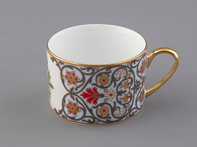 Чашка с блюдцем 250 мл в подарочной упаковке форма Соло, рисунок, Мак восточный, арт.81.32655.00.1