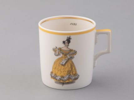Чашка с блюдцем чайная 220 мл форма Гербовая рисунок Modes de Paris 1835 арт. 81.25416.00.1, 