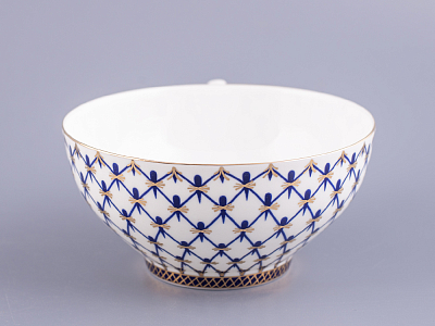 Чашка с блюдцем чайная 300 мл форма Купольная рисунок Кобальтовая сетка арт. 81.18456.00.1