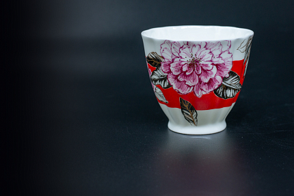 Чашка чайная Красная Роза на форме Гвоздика, арт 60.00211.00.1