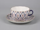 Чашка с блюдцем форма Тюльпан рисунок Сетка 1950, арт. 81.30860.00.1, 