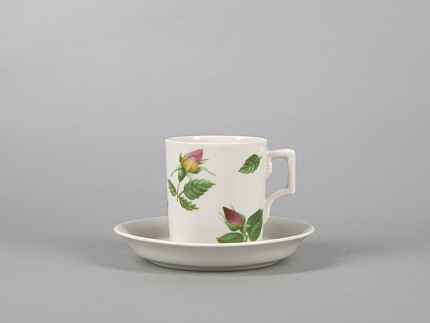 Чашка с блюдцем чайная форма Гербовая рисунок Розариум арт. 81.30483.00.1