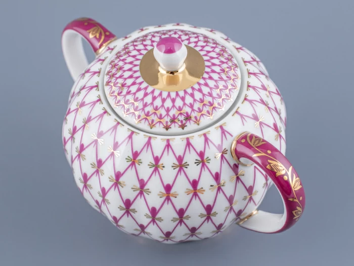 Сахарница форма Тюльпан рисунок Сетка-Блюз арт. 80.86208.00.1, 