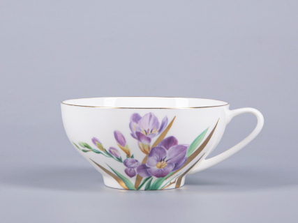 Чашка с блюдцем чайная 300 мл форма Купольная рисунок Freesia арт. 81.29659.00.1, 