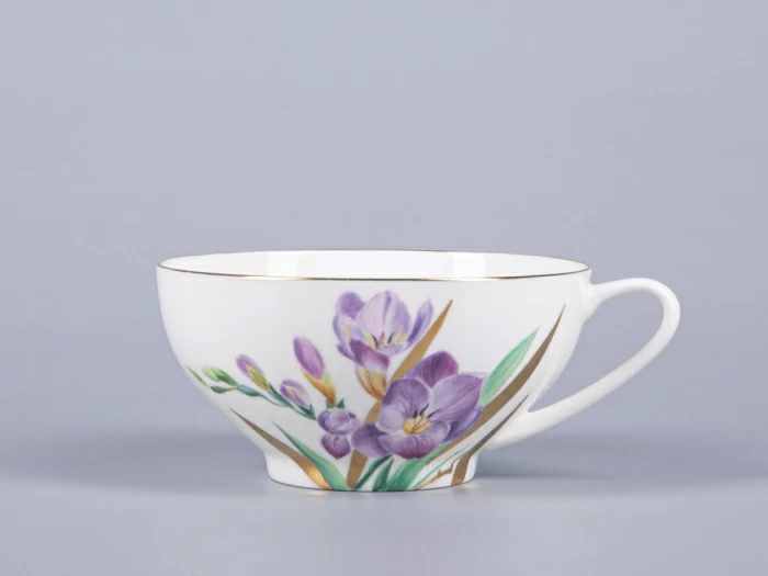 Чашка с блюдцем чайная 300 мл форма Купольная рисунок Freesia арт. 81.29659.00.1, 