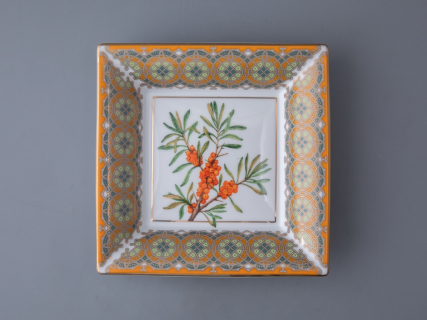 Подставка для мелочей в подарочной упаковке форма Квадратная рисунок Облепиха сибирская, арт. 81.33951.00.1, 