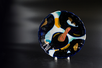 Сервиз кофейный на форме Тюльпан, Кобальтовые пятна, арт 61.20984.00.1