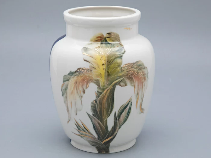 Ваза форма Китайская малого размера рисунок Ирисы, арт. 80.96067.00.1, 