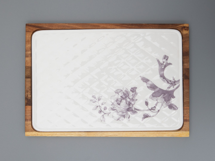 Доска сырная малого размера форма Стандартная, рисунок Monplaisir Violet в упаковке арт 42.00064.00.1, 