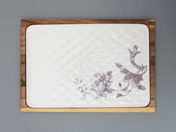 Доска сырная малого размера форма Стандартная, рисунок Monplaisir Violet в упаковке арт 42.00064.00.1, 