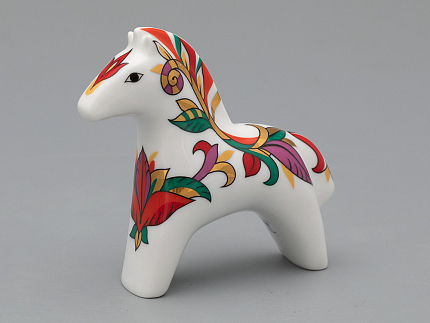 Скульптура форма Лошадь рисунок Красная арт 82.04520.00.1