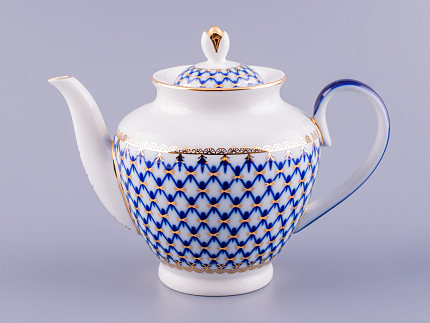 Чайник заварочный форма Весенняя рисунок Кобальтовая сетка арт. 80.75343.00.1