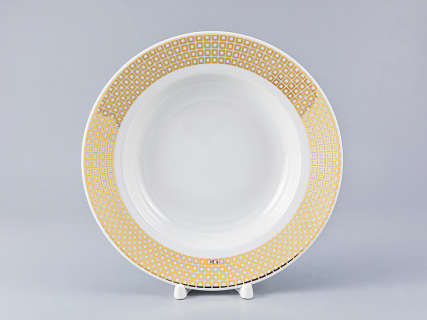 Тарелка 220 мм форма Глубокая, рисунок Зазеркалье. Квадраты, арт. 80.99939.00.1, 