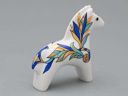 Скульптура форма Лошадь рисунок Синяя арт 82.04519.00.1