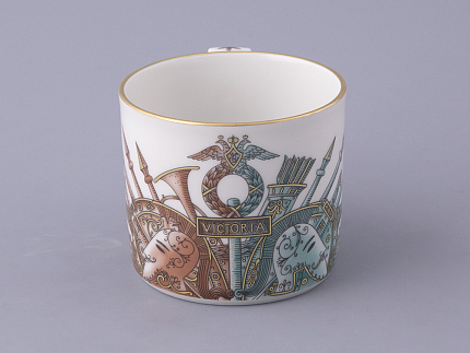 Чашка с блюдцем в подарочной упаковке, форма Охотничий, рисунок Триумф Штандарт Победы, арт. 81.32468.00.1